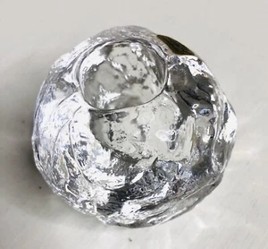 KOSTA BODA Handarbeit SCHNEEBALL Kegel Kerzenhalter Schweden klar rund - Bild 1 von 11