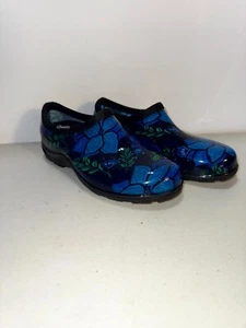 Sloggers Spring Surprise Women's US 6 Rain Shoes Blue Floral Waterproof Slip On - Picture 1 of 5