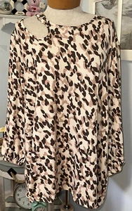 COMO BLU Womens Lightweight Sweater Top Plus size 3X NWT Brown - Picture 1 of 6