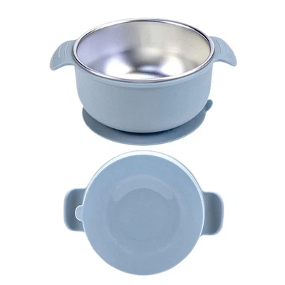 Ventosas para bebés y niños pequeños de silicona + cuencos a prueba de derrames de acero inoxidable  Foto 1 de 4
