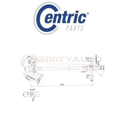 Centric Brake Hydraulic Hose for 1974 Dodge RM400 - Braking Stopping ze - Image 1 of 4