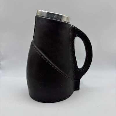 Doulton Lambeth Blackjack Silver Rimmed Jug. Hallmarked 1892 London - Image 1 of 4