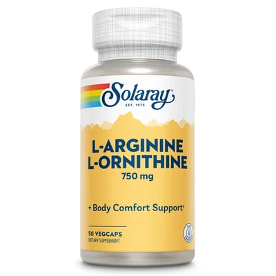 SOLARAY L Arginina L Ornitina 750mg Suplemento de Aminoácidos, Precursores de Foto 1 de 4