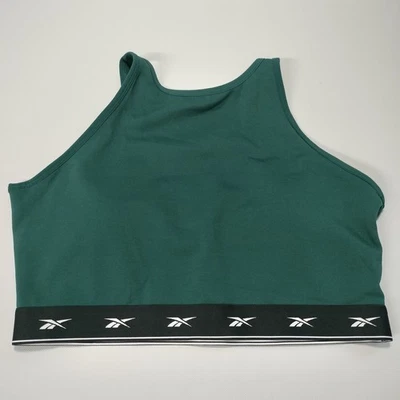 Reebok Speed Wick Beyond The Sweat Crop Top Green Sports Bra Womens Size 1X/16W - Image 1 of 4