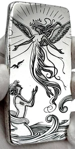 10 ozt 999 Fine Silver Art Bar - THE ANGEL - ADAMO TECHNE - Limited Edition - Bild 1 von 6