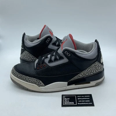 Size 12 - Jordan 3 Retro OG Mid Black Cement Grey Leather Suede (854262-001) - Image 1 of 4