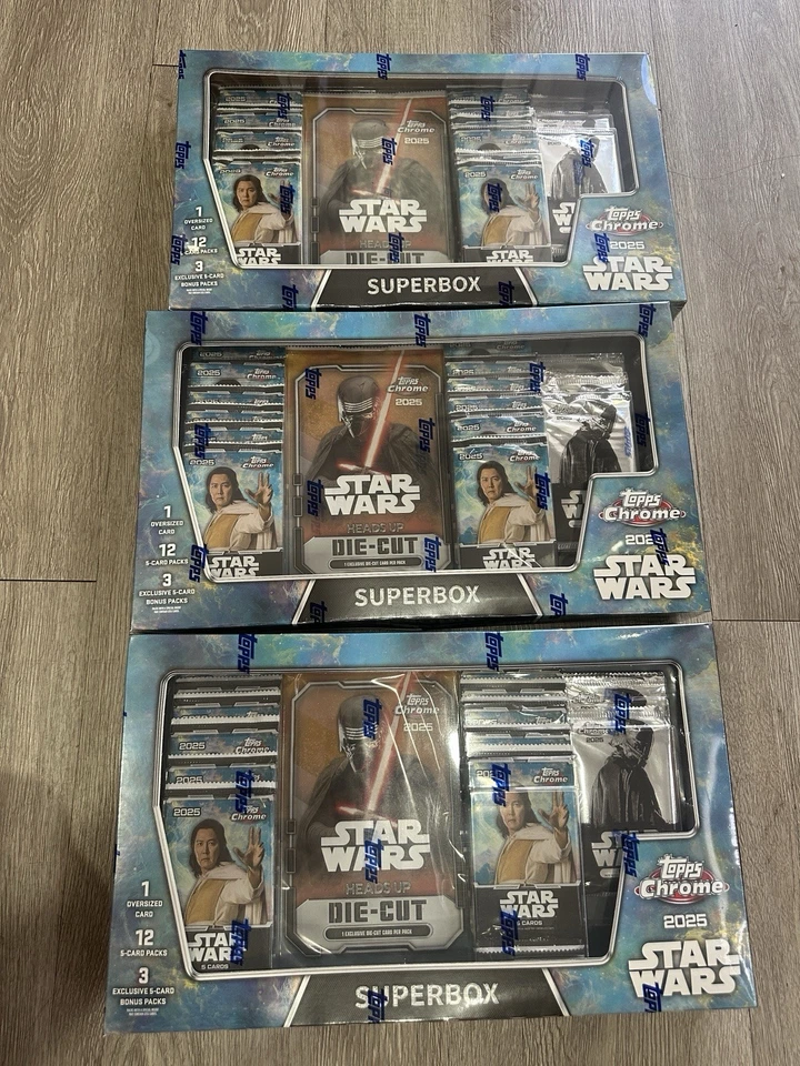Topps Chrome Star Wars Super Box 2025 Costco Trading Cards -