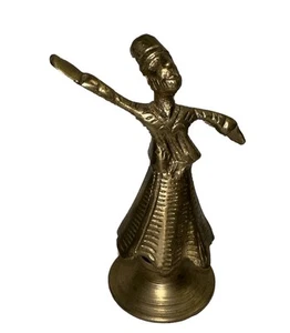 Vintage Türkische Handgefertigte Messing Figur Wirbelnder Derwisch - Bild 1 von 6