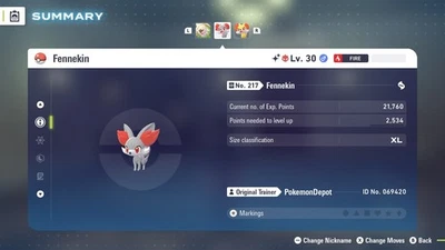 6IV Untouched Shiny Fennekin Pokemon Leggende ZA *STESSO GIORNO* - Immagine 1 di 4
