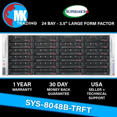 Servidor SuperMicro SYS-8048B-TRFT 24B LFF 4U -V3 - Elige CPU/RAM - Venta al por mayor Foto 1 de 3