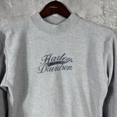Vintage Harley Davidson Sweatshirt Womens Large Gray Pullover Script VTG - Image 1 of 4