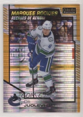 2020 O-Pee-Chee Platinum Marquee Rookies Seismic Gold /50 Olli Juolevi Rookie RC - Image 1 of 2