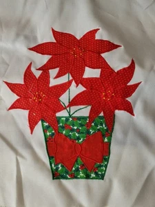 Kolibri Schmetterling Pointsetta Maschine gestickte Bilder - Bild 1 von 5