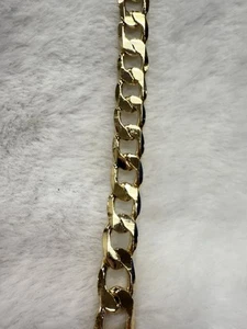 Neu Gold 10 mm Kubanische Panzerkette 28" 45 Gramm - Bild 1 von 4