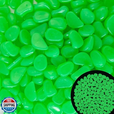 2,1 фунта 25-27 мм зеленые светящиеся в темноте камни уличные декоративные камни светящиеся - Изображение 1 из 4