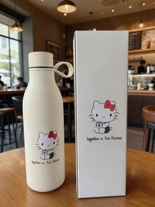 Limited Edition 2025 Starbucks Hello Kitty 16oz Water Bottle Tumbler GIFT NEW - Picture 1 of 7
