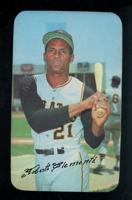 1970 Topps Super #12 Roberto Clemente Piratas Teniente Borde Trasero Arruga ¡MIRA! SL Foto 1 de 2