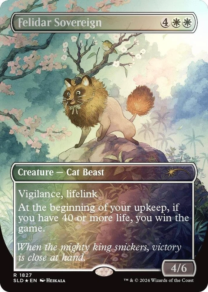1 x RAINBOW FOIL Felidar Sovereign (1827) Secret Lair - NM-Mint - MTG 1827 - Image 1 of 1