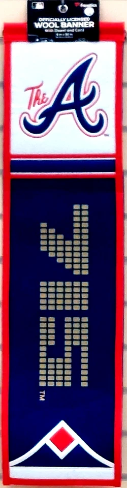Atlanta Braves Embroidered Wool City Connect Style Heritage Banner 8"x32" - Image 1 of 1