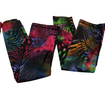 Womens Running Arm Sleeves Medium Large Tie Dye Colorful Sport Athletic - Image 1 of 4