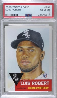 2020 Topps Living Set Online Exclusive /8539 Luis Robert PSA 10 GEM MT Rookie RC - Image 1 of 2