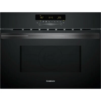 Constructa CC4W91962 Kompakt Einbau-Mikrowelle Heißluft Schwarz 60cm - Bild 1 von 4