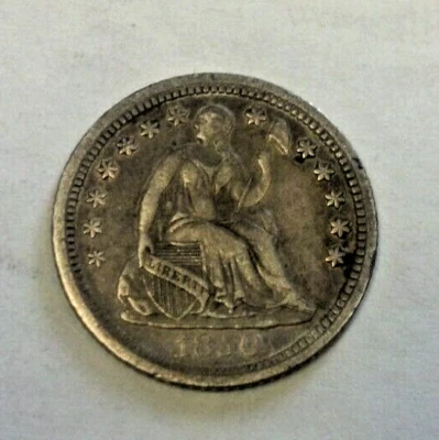 1850-O SEATED LIBERTY SILVER HALF DIME XF CLEANED REDUCED 6/18/25 (2569) - Image 1 of 2
