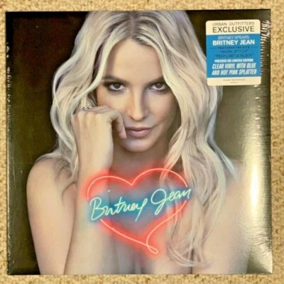 Britney Spears Britney Jean Clear Vinyl with Blue & Hot Pink Splatter Work Bitch - Image 1 of 2
