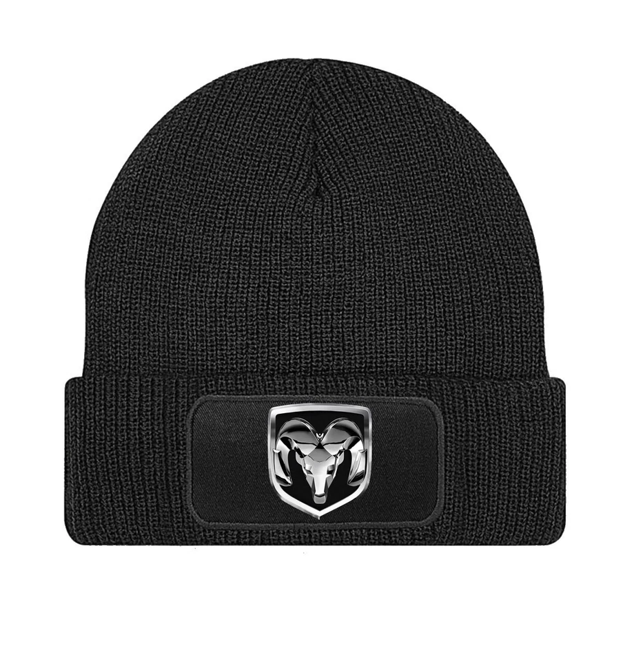 BEECHFIELD Dodge car Logo Schwarze Beanie Strickmutze- STRICK133-SW