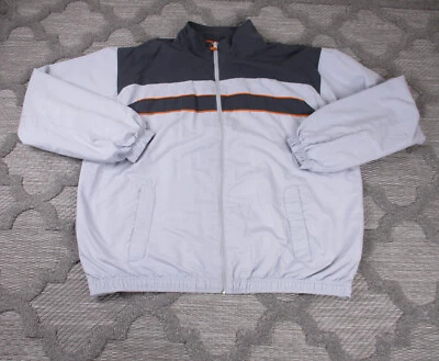 Vintage Wilson Track Jacket Mens Extra Large Grey Full Zip Lined Warm Up Workout - Image 1 of 4