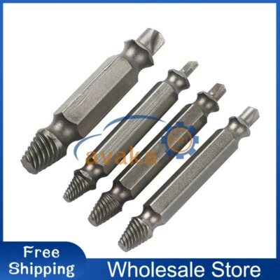 Juego de 4 brocas extractor de tornillos guía de brocas dañadas rotas extractor de tornillos fácil de sacar Foto 1 de 4