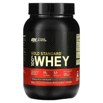 2 unidades Optimum Nutrition, Gold Standard 100 % suero de leche, chocolate doble rico, 2 lb (9 Foto 1 de 2
