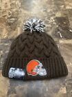 Cleveland Browns New Era Womens Cozy Cable Knit Beanie Hat With Pom New Tags