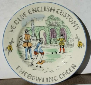 Ye Olde English Customs THE BOWLING GREEN Burgess & Leigh Fondeville England VTG - Picture 1 of 1