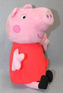 Peppa Pig Pink With Red Dress 13.5" Stuffed Plush By Fiesta C16513 - Picture 1 of 7