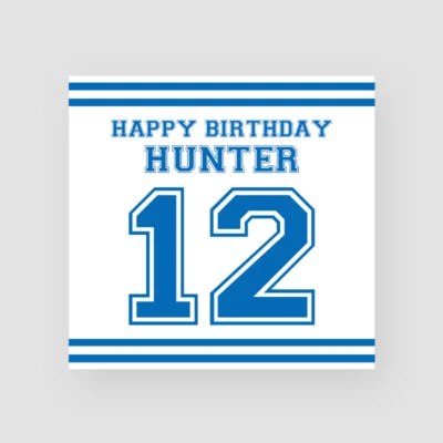 Personalised Handmade 12th Birthday Card For Boy Son Grandson Baseball Varsity - Image 1 of 4