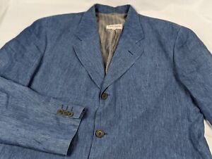 Giorgio Armani Sport Coat Jacket Blazer Mens Size 46 Linen Le Collezioni Italy