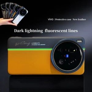 Funda trasera línea luminosa de cuero mate para vivo X200 Ultra X200 Pro X100 s X200s - Imagen 1 de 49
