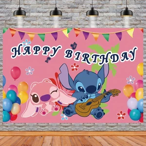 Lilo & Stitch Theme Happy Birthday Party Backdrop 5x3ft Banner Decoration - Picture 1 of 5