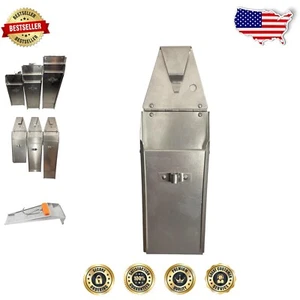 Silver 7" Knife Scabbard with Integrated Meat Hook & Convenient Belt Hanger - Picture 1 of 6