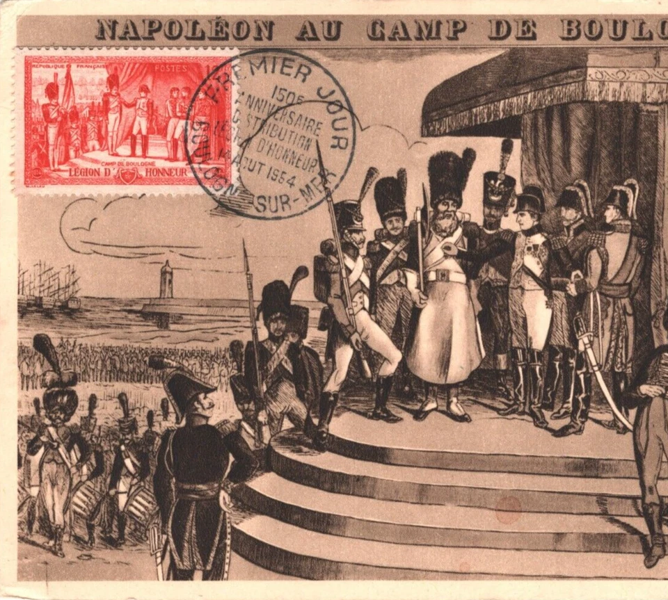FRANCE 1954 FDC MAXI CARD *NAPOLEON BONAPARTE* Boulogne {samwells-covers}MA159 - Image 1 of 4
