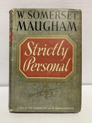 STRICTLY PERSONAL BY W. SOMERSET MAUGHAM 1941 1st Ed. CL Doubleday, Doran and Co Foto 1 de 4