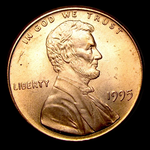 1995 Double Die Obverse Lincoln Cent ---- Gem BU+ Coin ---- #UU986 Cover