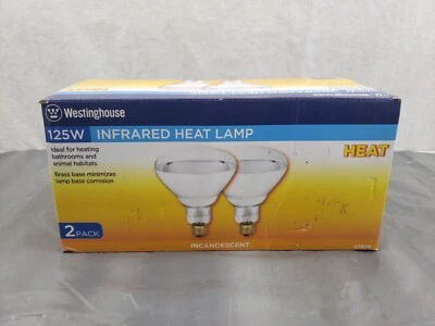 New Westinghouse 03956 125 Watt R40 E26 Infrared Heat Lamp Floodlight Bulb - Image 1 of 2