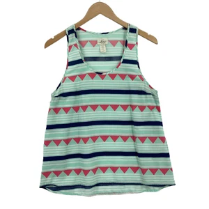 Levi's Women Multicolor Cotton Blend Round Neck Sleeveless Tank Top Size Medium - Picture 1 of 10