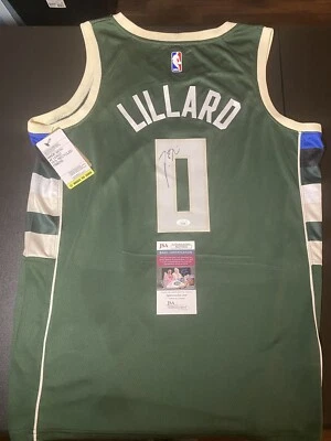 Damian Lillard Signed Autographed Milwaukee Bucks #0 Jersey Autograph Jsa Hot - Image 1 of 4
