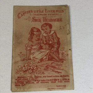 Carter’s Little Nerve Pills Victorian Trade Card Quack Medicine VTC 2 - Picture 1 of 2