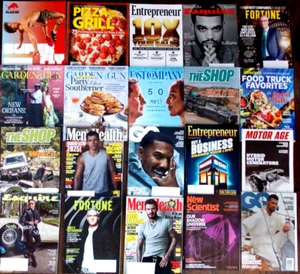 LOT OF 20 MENS MAGAZINES, GQ, MEN'S HEALTH, ESQUIRE, GARDEN & GUN, RED BULLETIN. - Picture 1 of 6