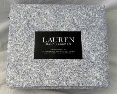 4 pc Ralph Lauren Paisley Full Sheet Set NIP - Image 1 of 4