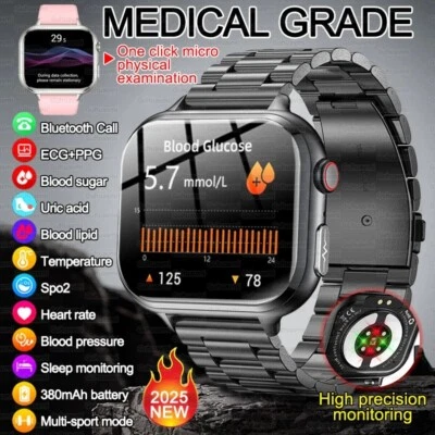 2025 New Accurate Measure Smart Watch Men ECG Micro Physical Examination Health - Image 1 of 4